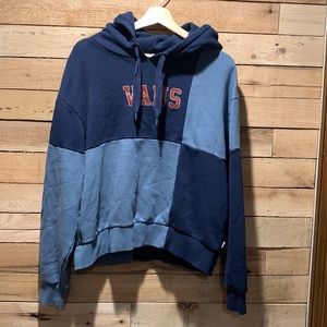 Vans checkered hoodie blue with red vans size M